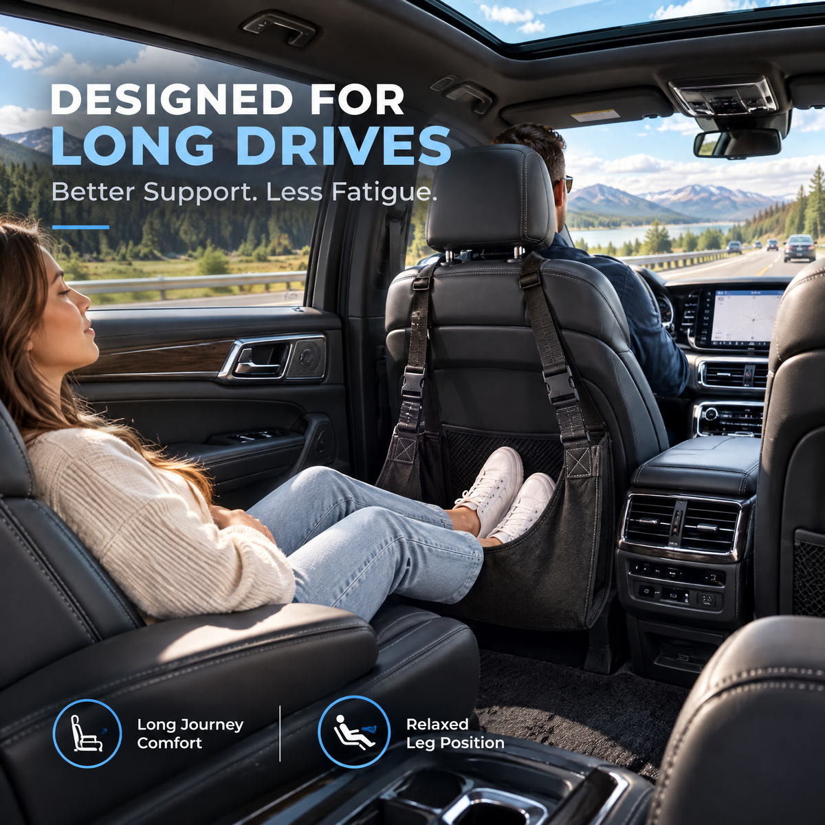 Arvessocar™ Portable Car Foot Rest Hammock