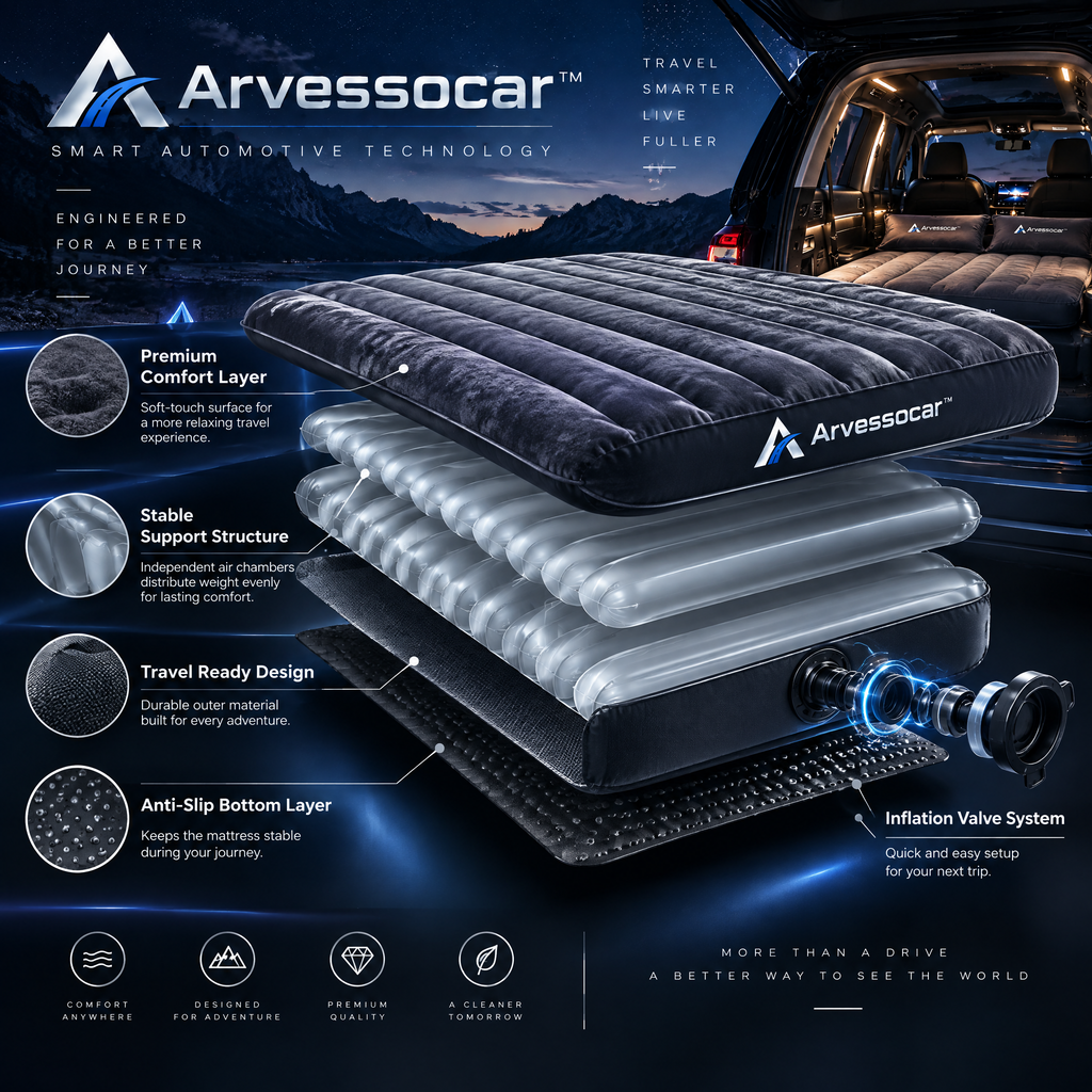 Arvessocar™ Inflatable Car Sleeping Mattress