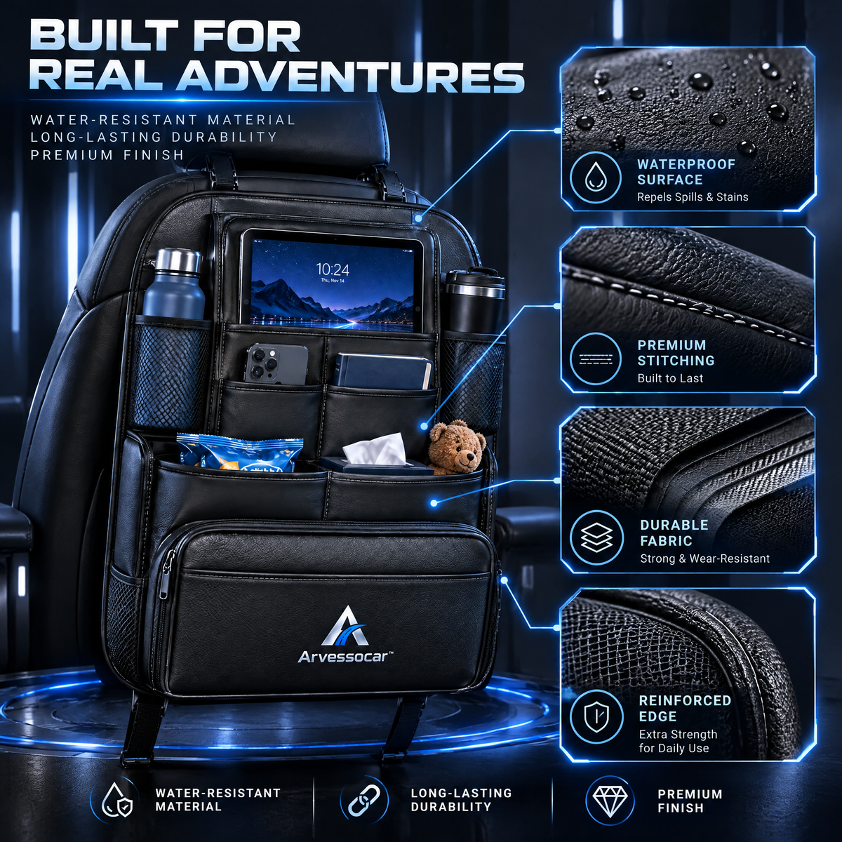 Arvessocar™ Car Seat Back Travel Organizer