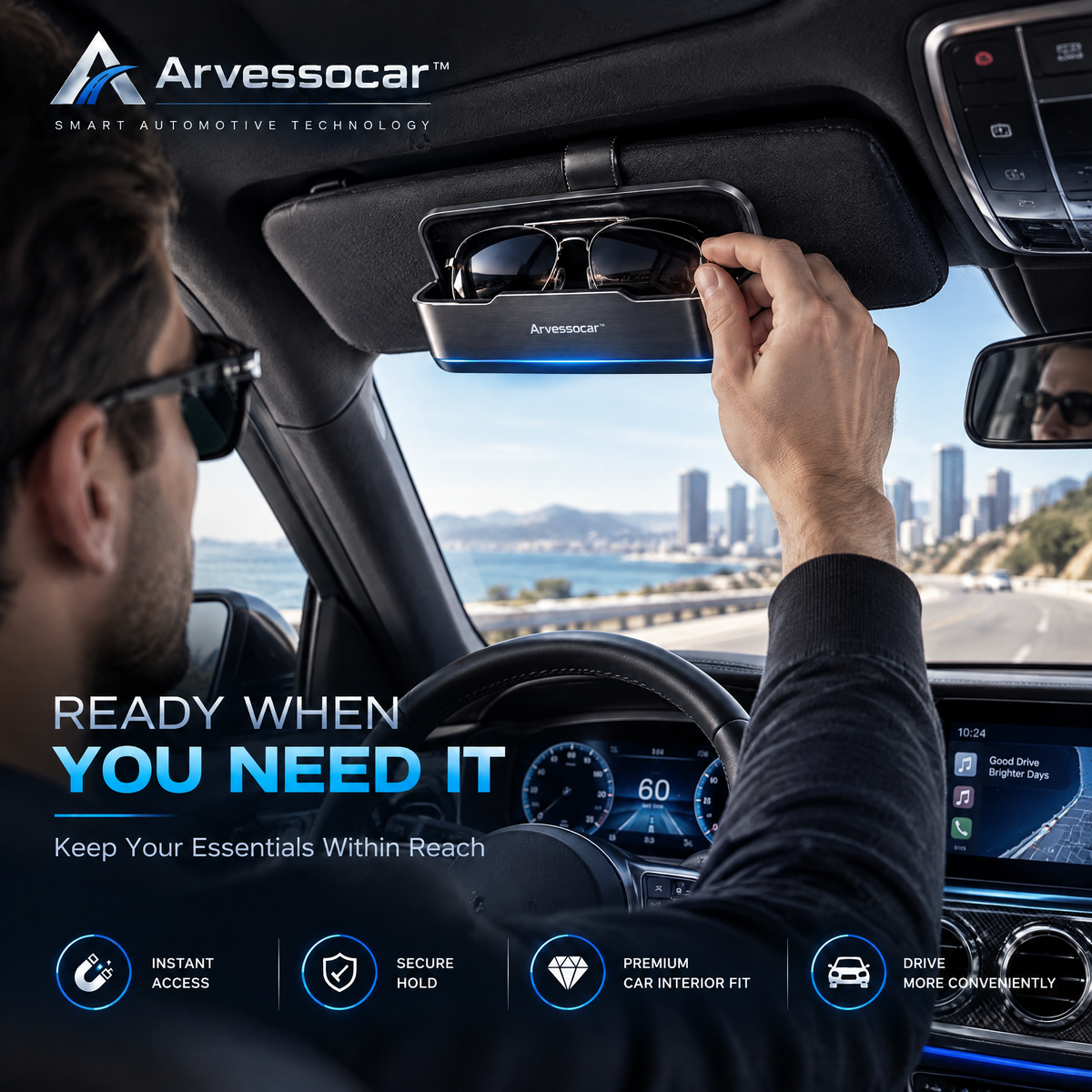 Arvessocar™ Magnetic Sunglasses Holder