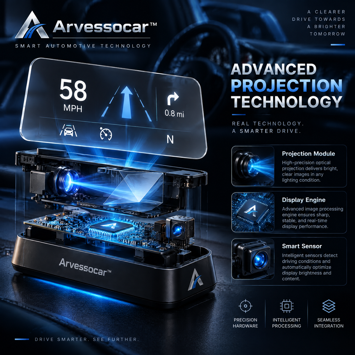 Arvessocar™ Smart HUD Head-Up Display