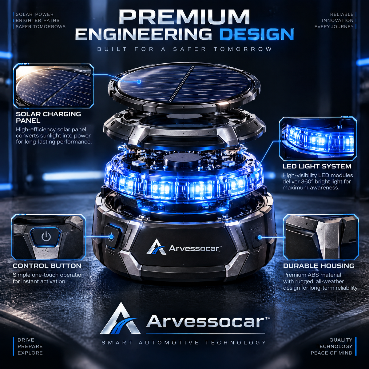 Arvessocar™ Solar Powered Emergency Beacon