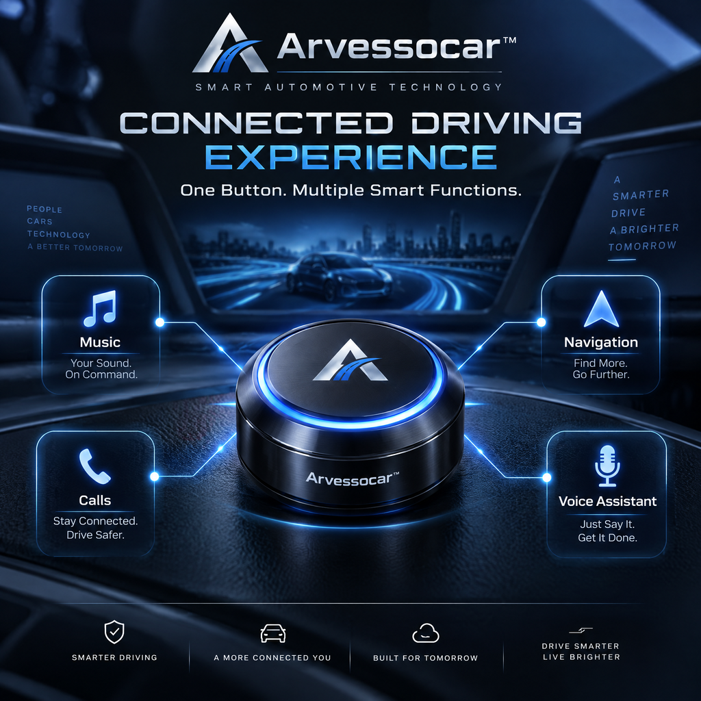 Arvessocar™ AI Voice Car Assistant Button