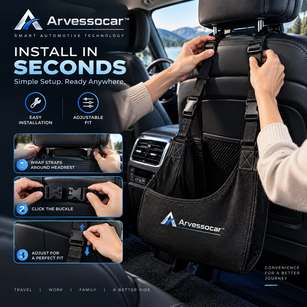 Arvessocar™ Portable Car Foot Rest Hammock