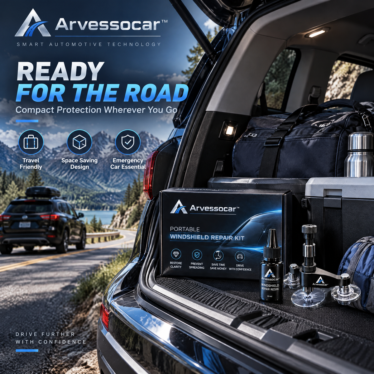 Arvessocar™ Portable Windshield Repair Kit